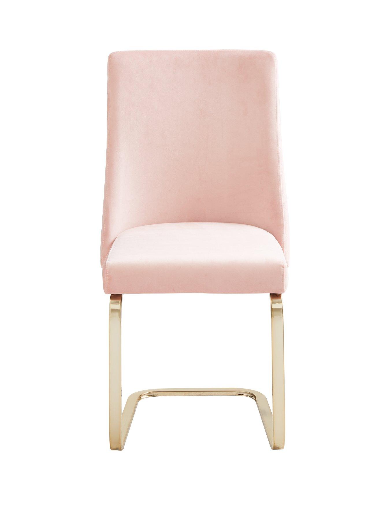 Product photograph of Very Home Alanna Pair Of Dining Chairs - Pink from very.co.uk