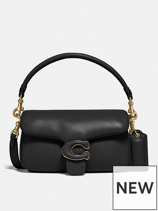 COACH Pillow Tabby Small Leather Shoulder Bag - Black 