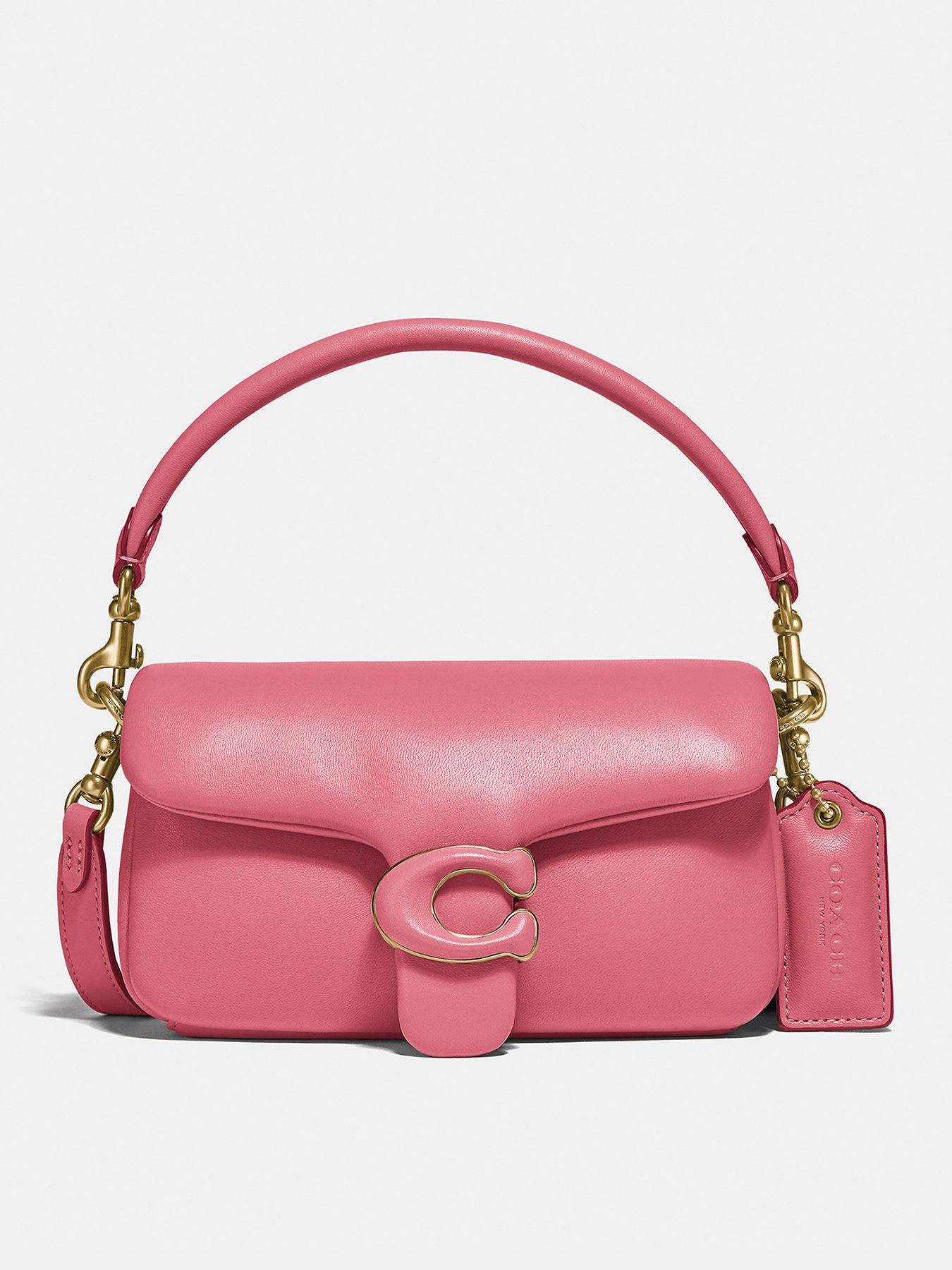 COACH Pillow Tabby 18 Leather Shoulder Bag - Pink | very.co.uk