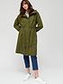  image of v-by-very-long-shower-resistant-coat-with-hood-olive