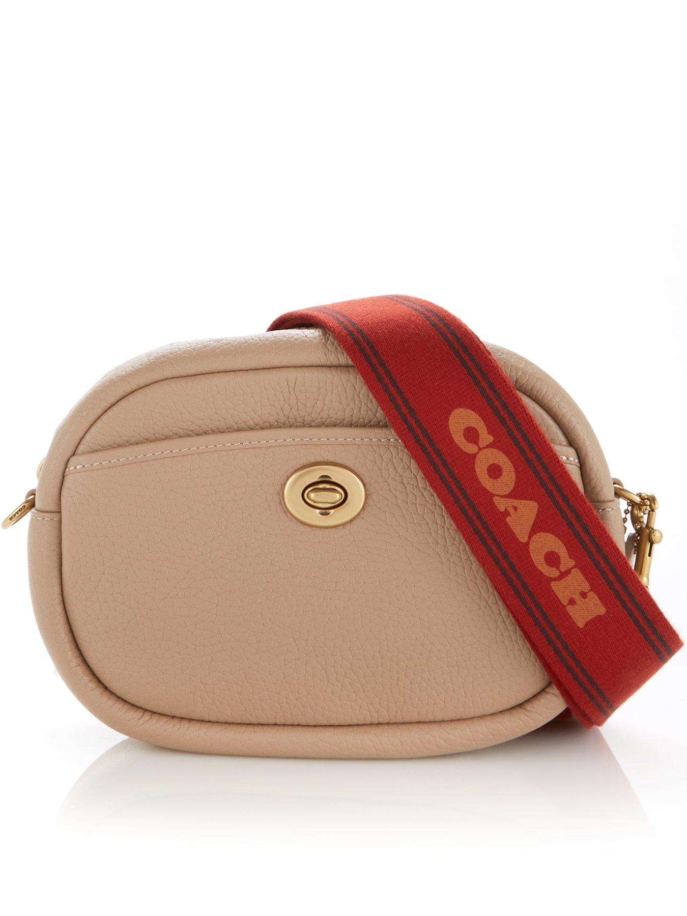 COACH Soft Pebble Leather Camera Bag Taupe very.co.uk