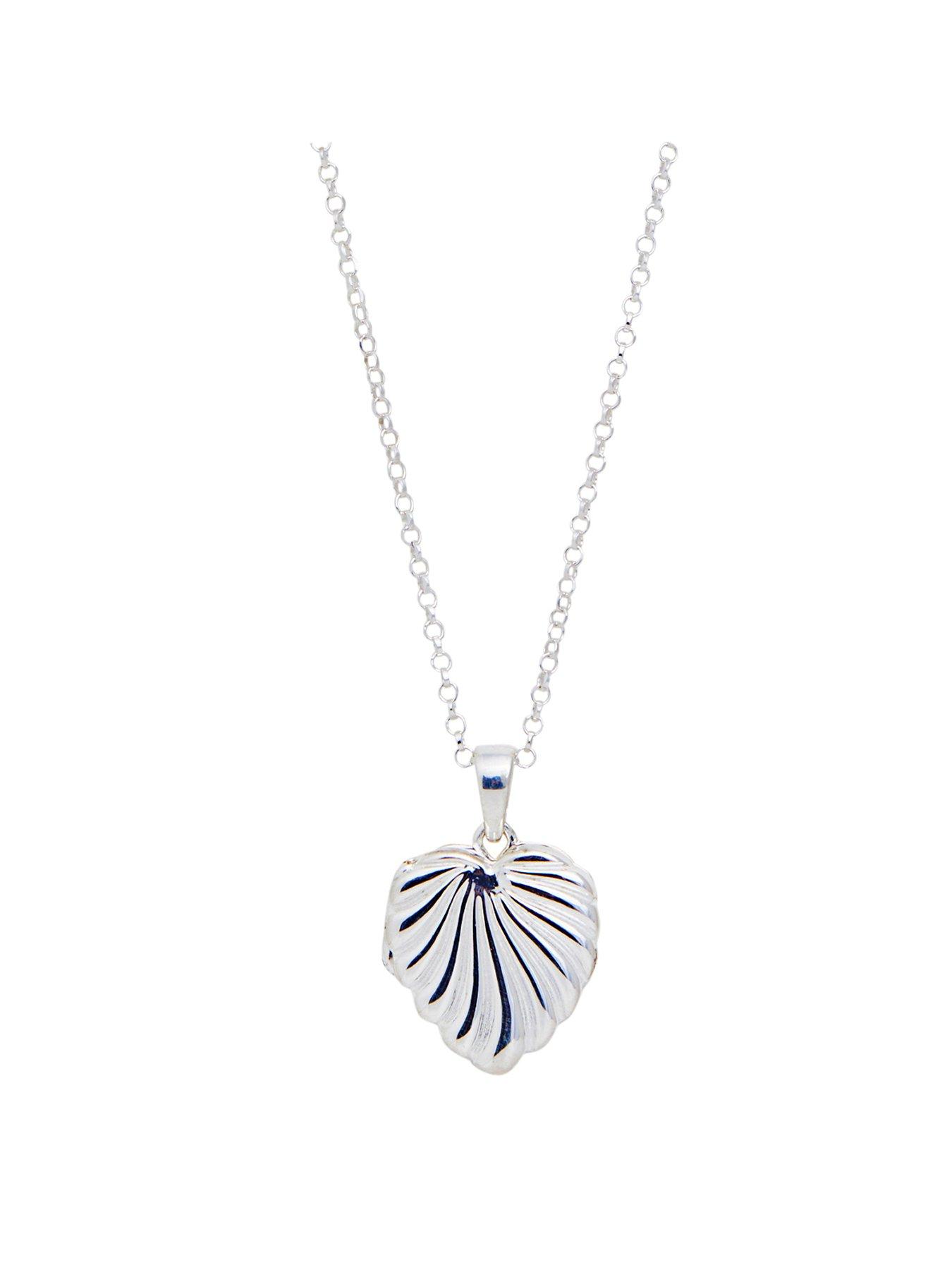 Jewellery & watches Sterling Silver Heart Shell Locket Necklace