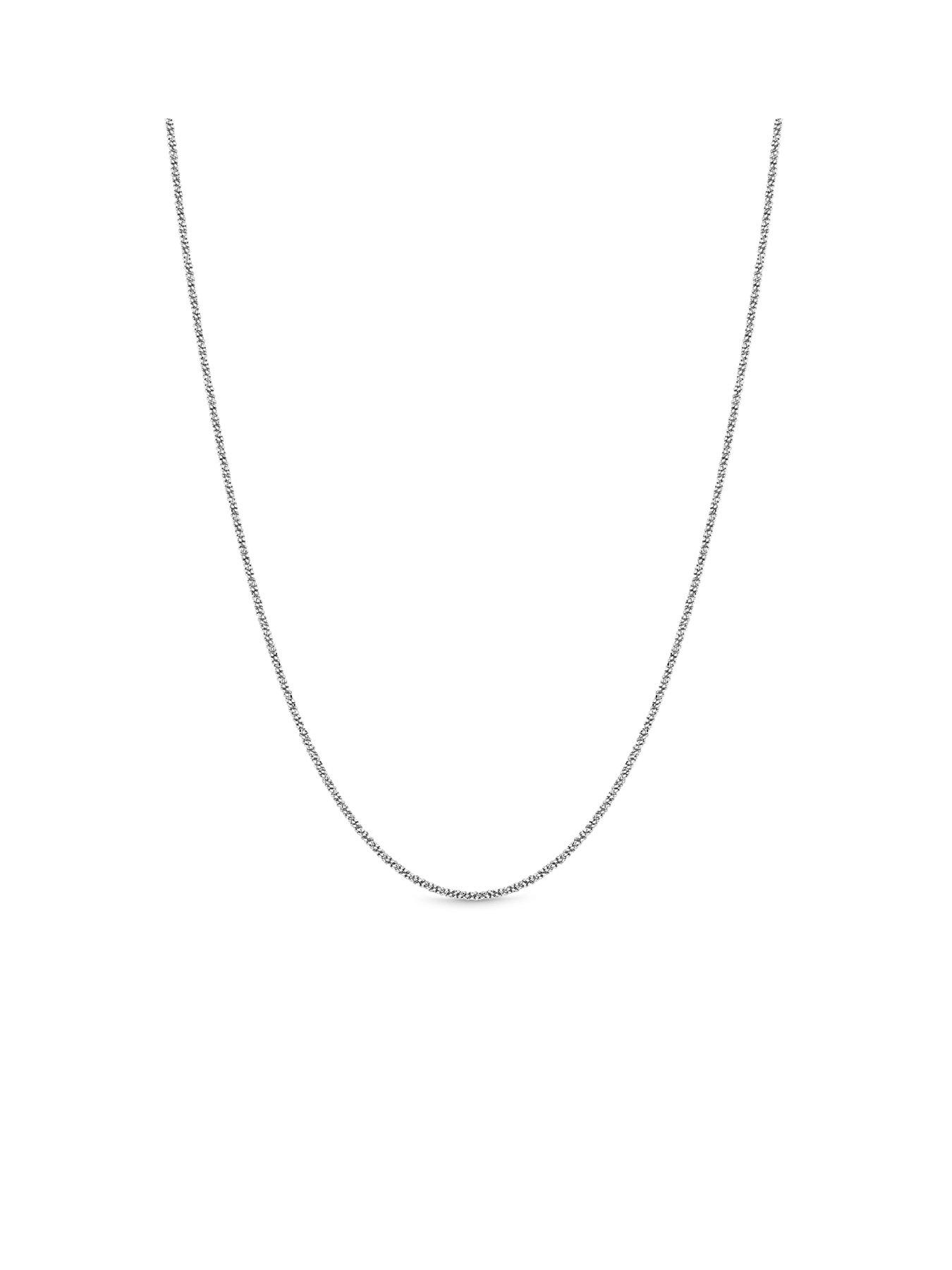 Product photograph of Simply Silver Sterling Silver 925 Sparkling Necklace - Silver from very.co.uk