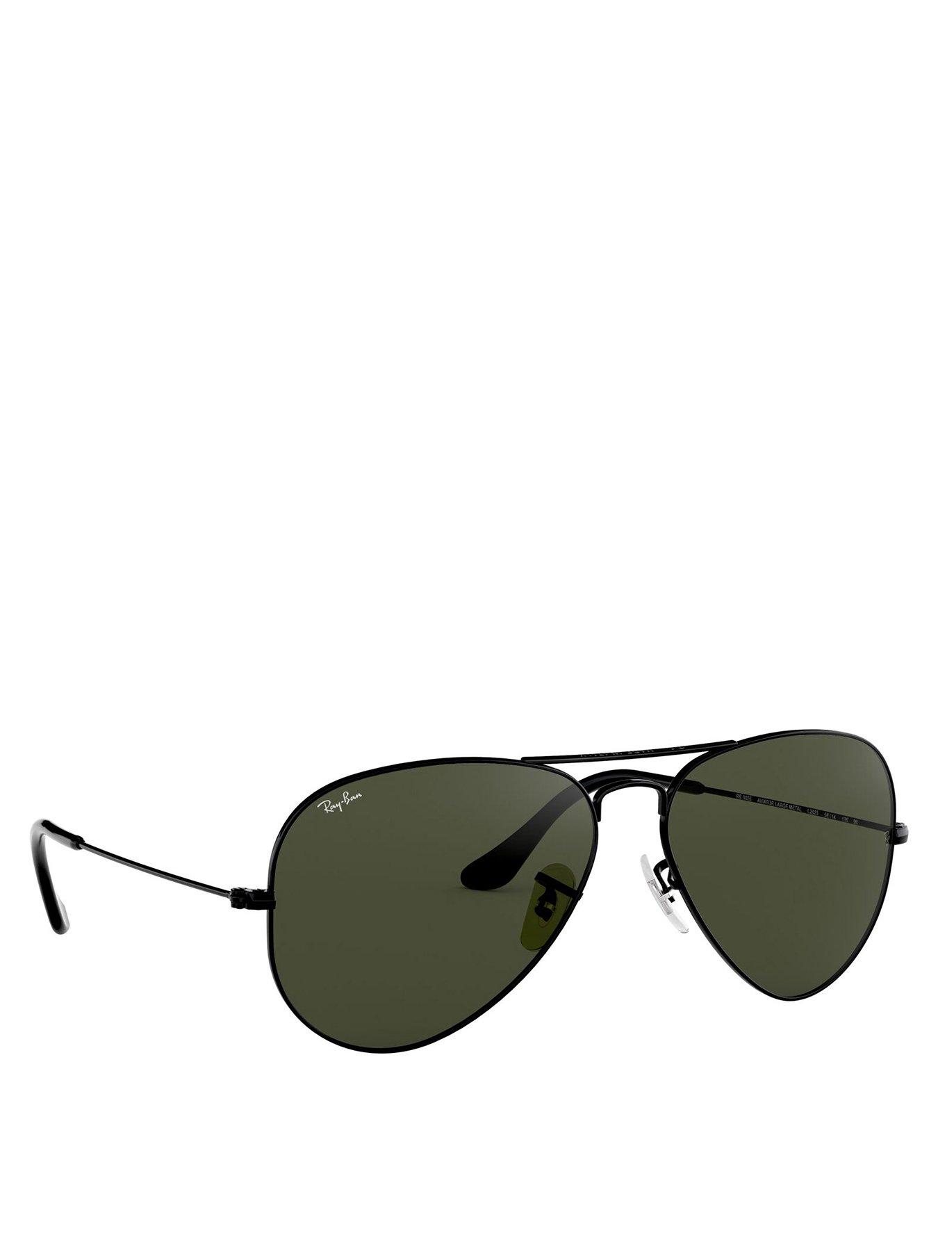 Aviator Black Metal Frame Sunglasses Black