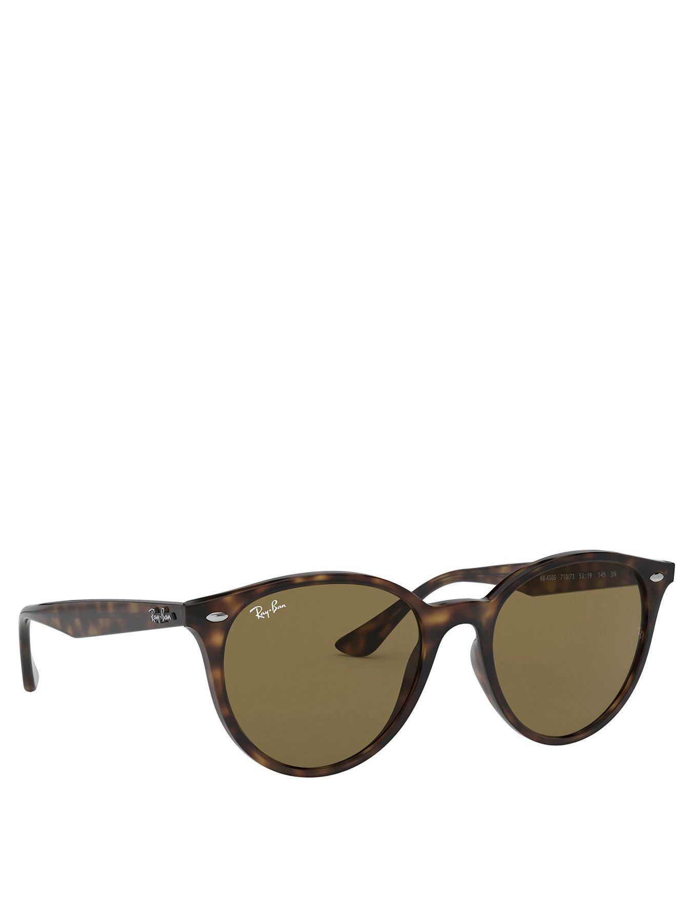 Image 1 of 3 of Ray-Ban Round Tortoise Frame Sunglasses - Brown