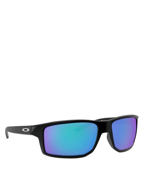 oakley-rectangular-blue-lens-sunglasses-black