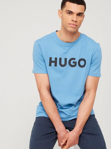 hugo-dulivio-large-logo-t-shirt-blue