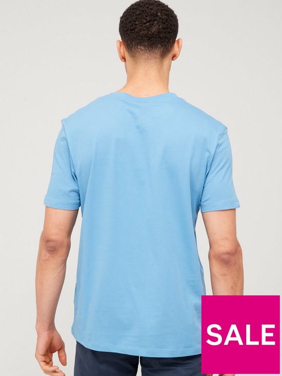 stillFront image of hugo-dulivio-large-logo-t-shirt-blue