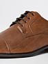  image of river-island-brown-reggae-toe-cap-formal-shoe