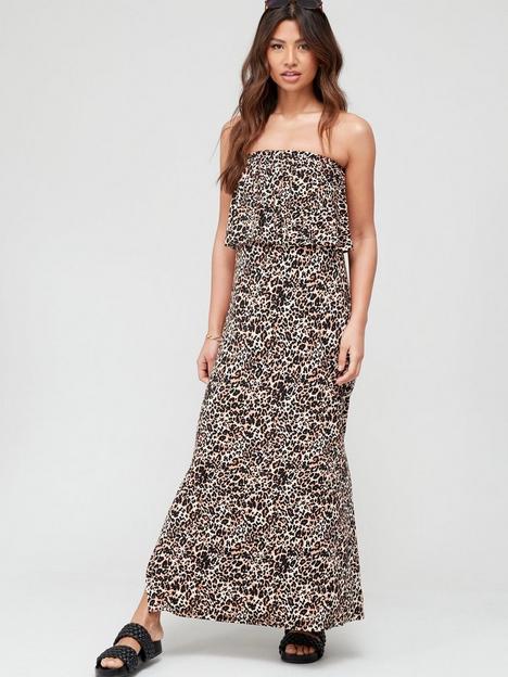 v-by-very-frill-maxi-bandeau-dress-animalnbsp