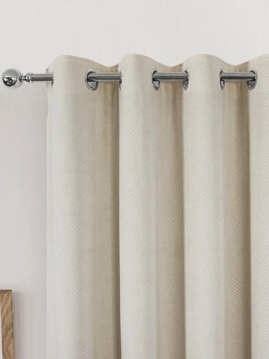 stillFront image of very-home-valentina-embossed-velour-blackout-eyelet-curtains