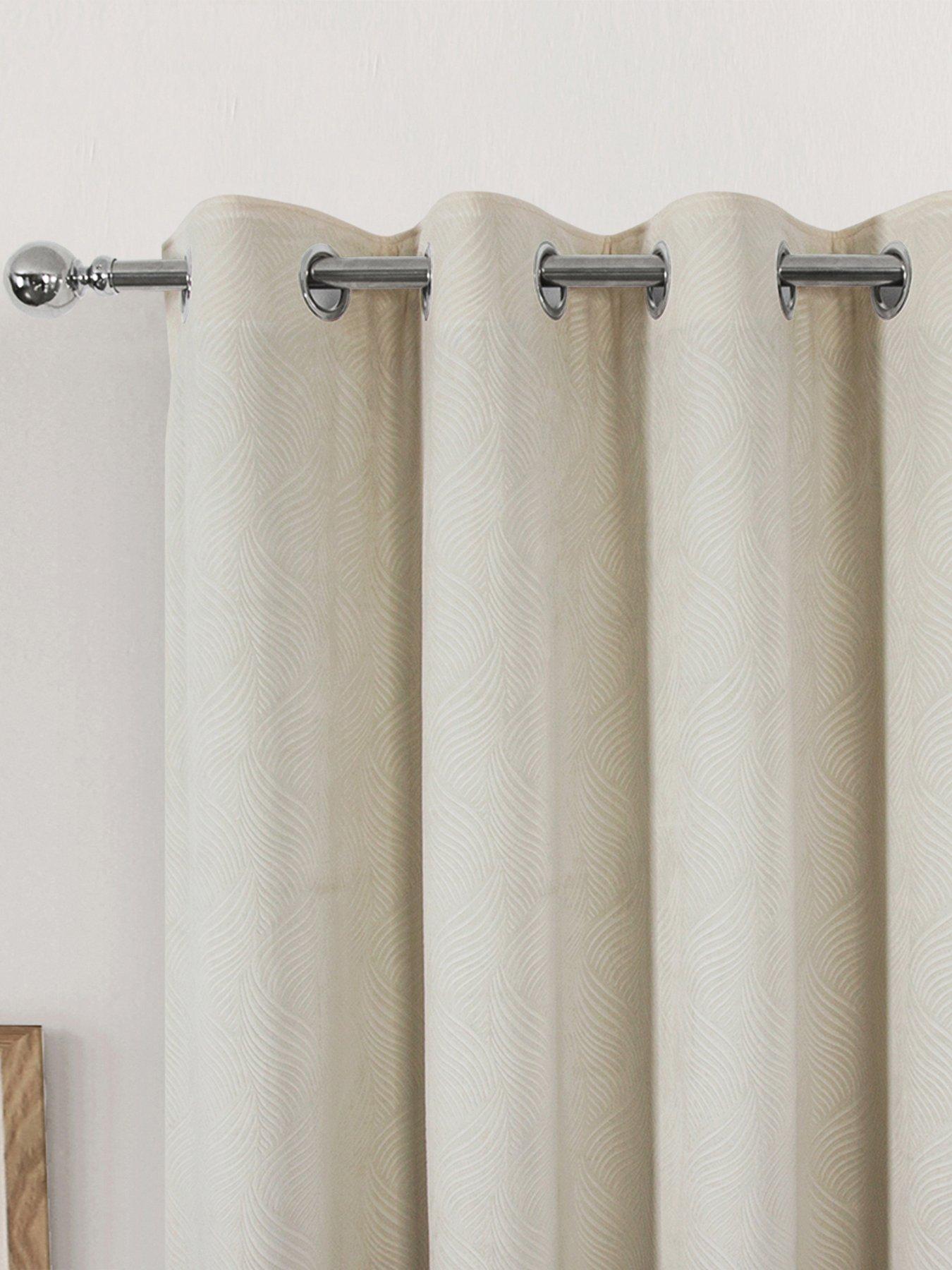 Image 2 of 7 of Very Home Valentina Embossed Velour Blackout Eyelet Curtains