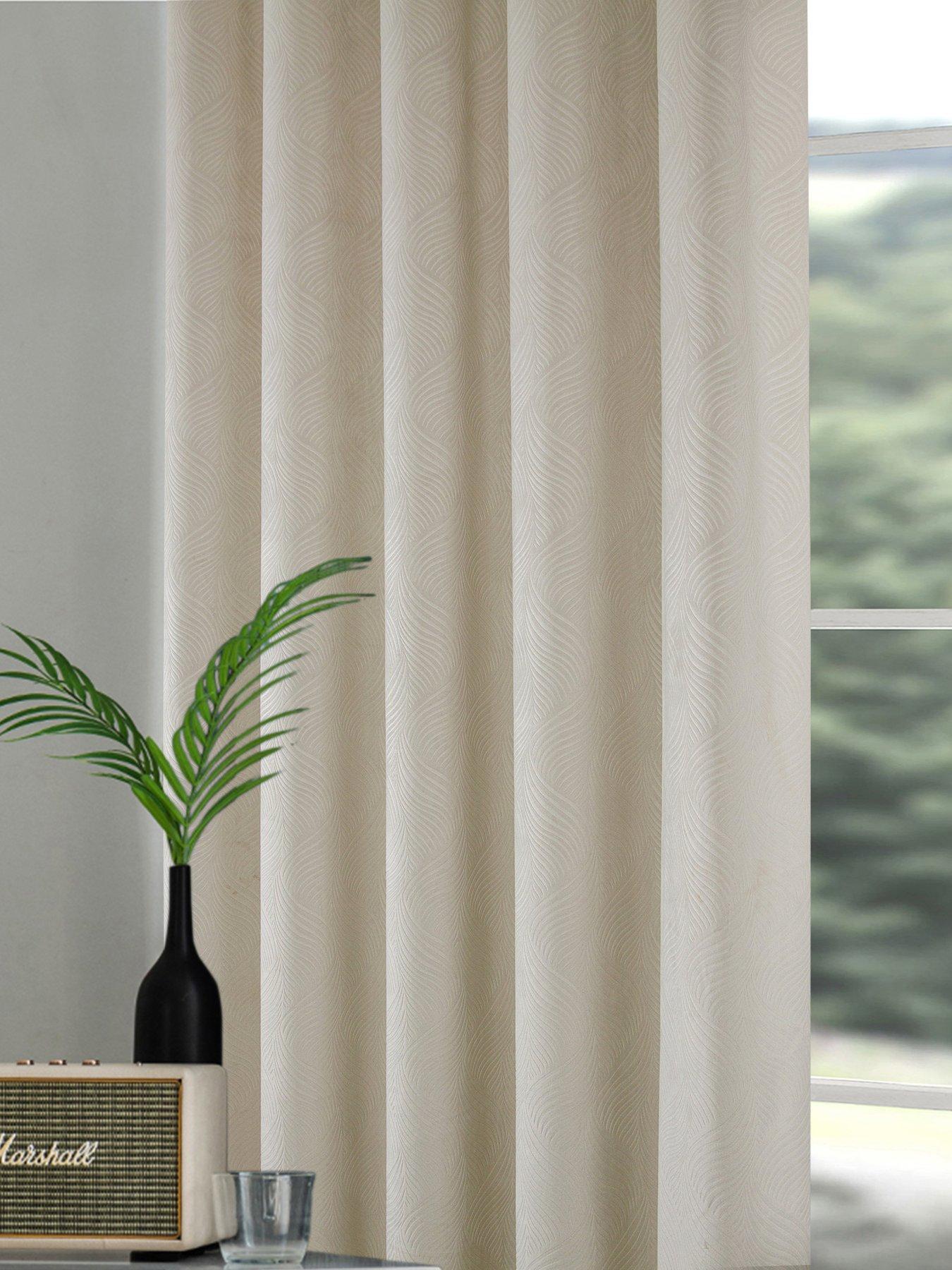 Image 4 of 7 of Very Home Valentina Embossed Velour Blackout Eyelet Curtains