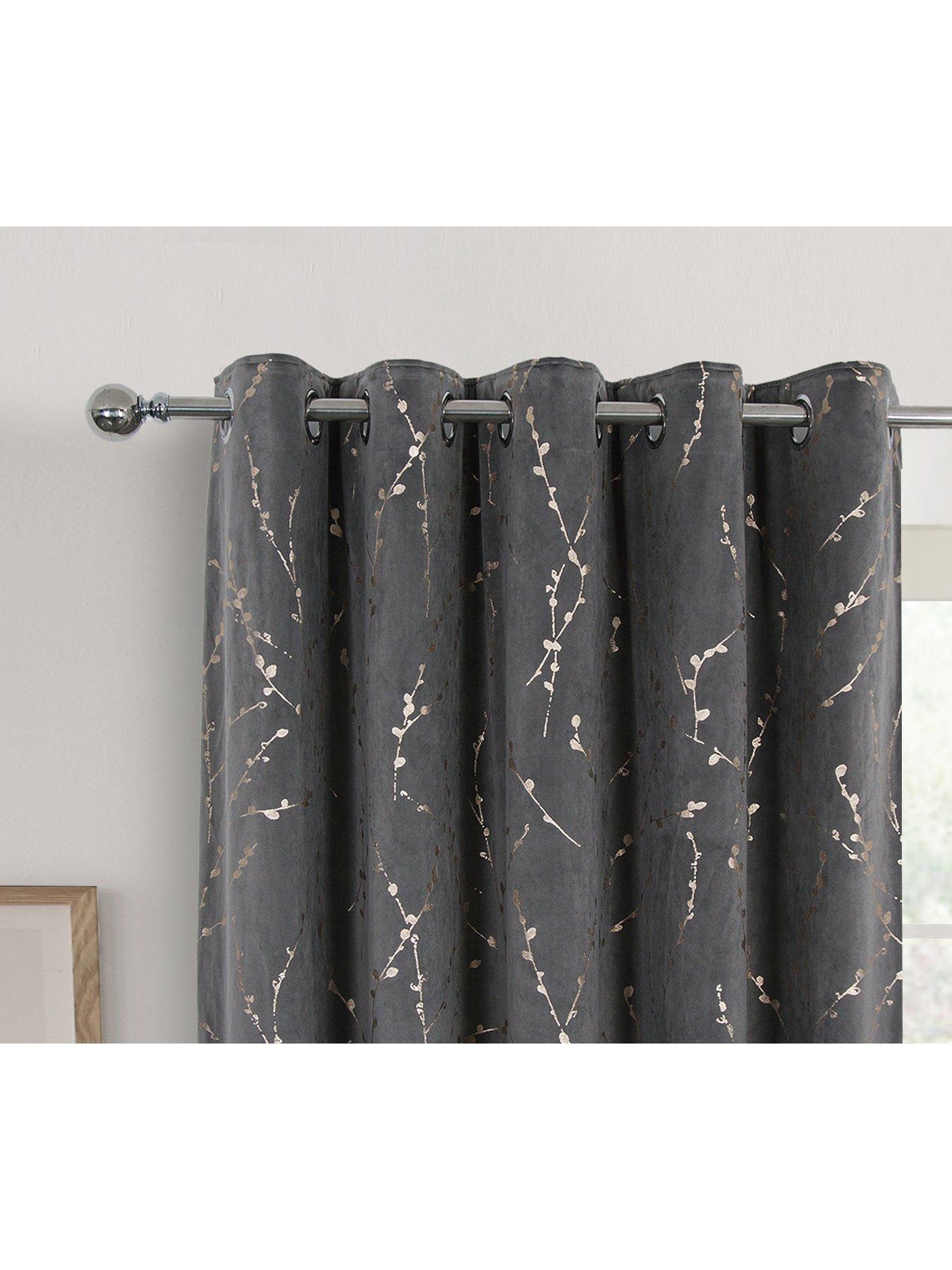 Very Home Emily Velvet Blackout Eyelet Curtains very.co.uk