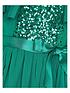 monsoon-girls-sequin-cape-sleeve-dress-greenoutfit