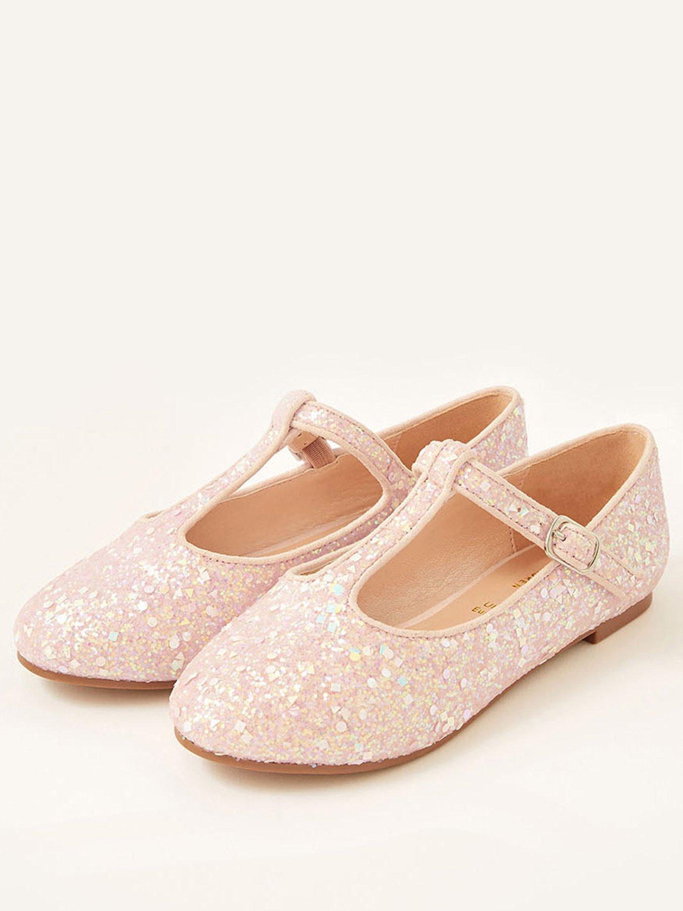 Shoes & boots Girls Glitter T-bar Ballerina Shoes - Pink