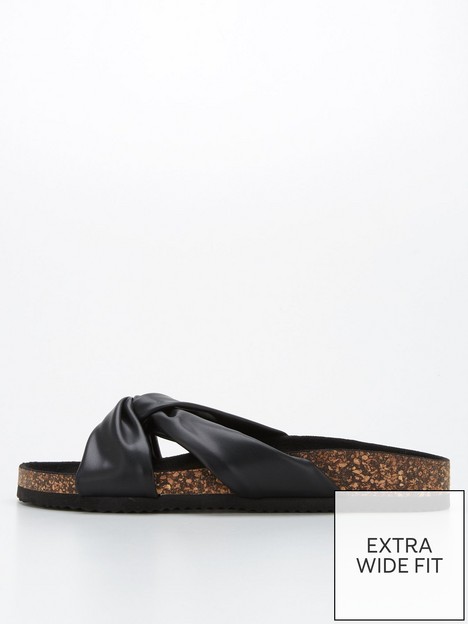v-by-very-extra-wide-fit-haya-soft-knot-slider-sandal-black