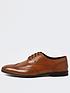  image of river-island-wide-fit-lace-up-brogue-derby-shoes-brown