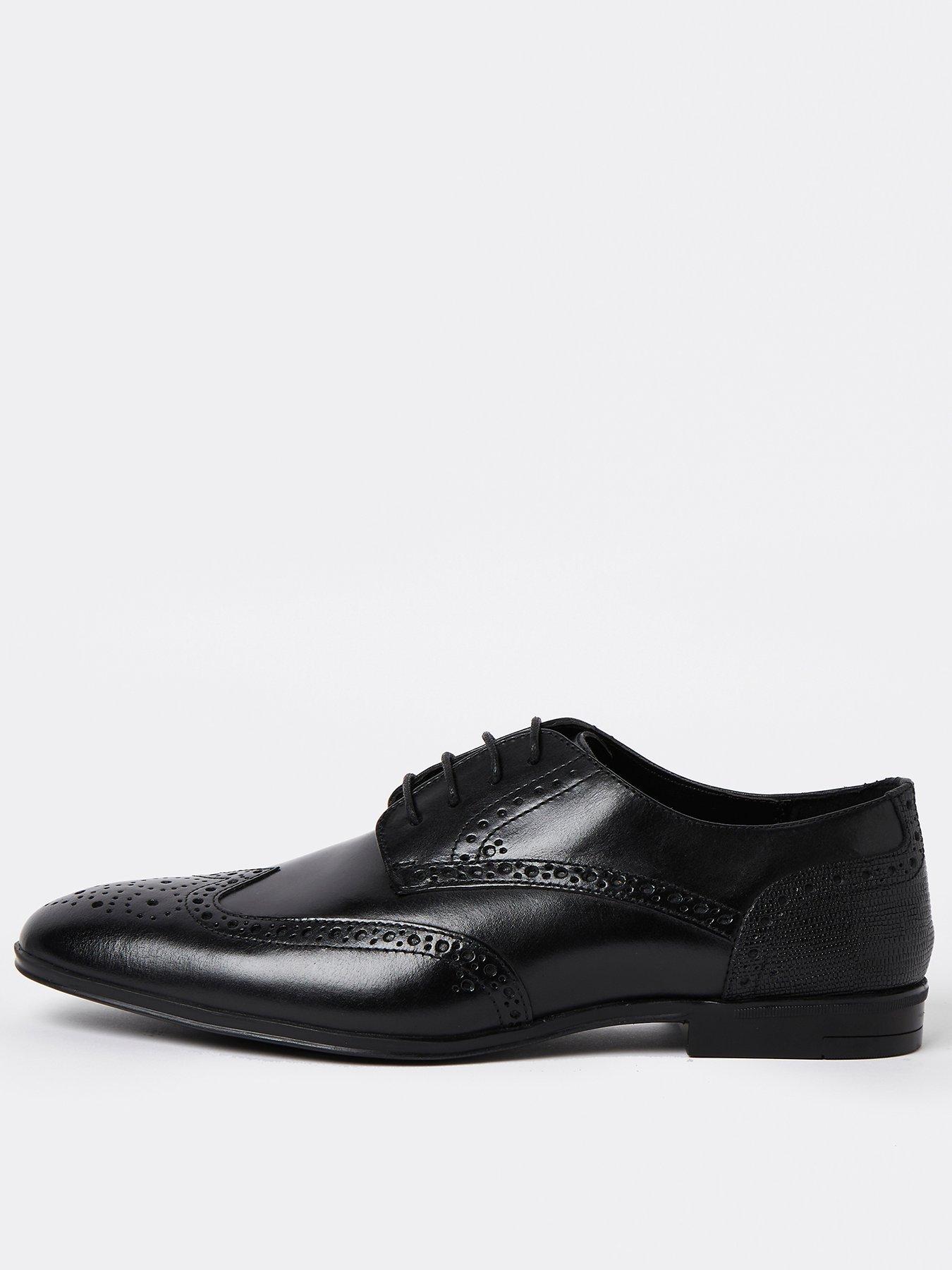 Mens wide black sales dress shoes