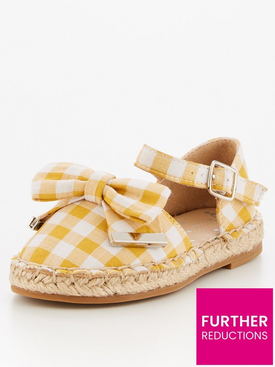 stillFront image of v-by-very-younger-girls-bow-front-espadrilles-yellow