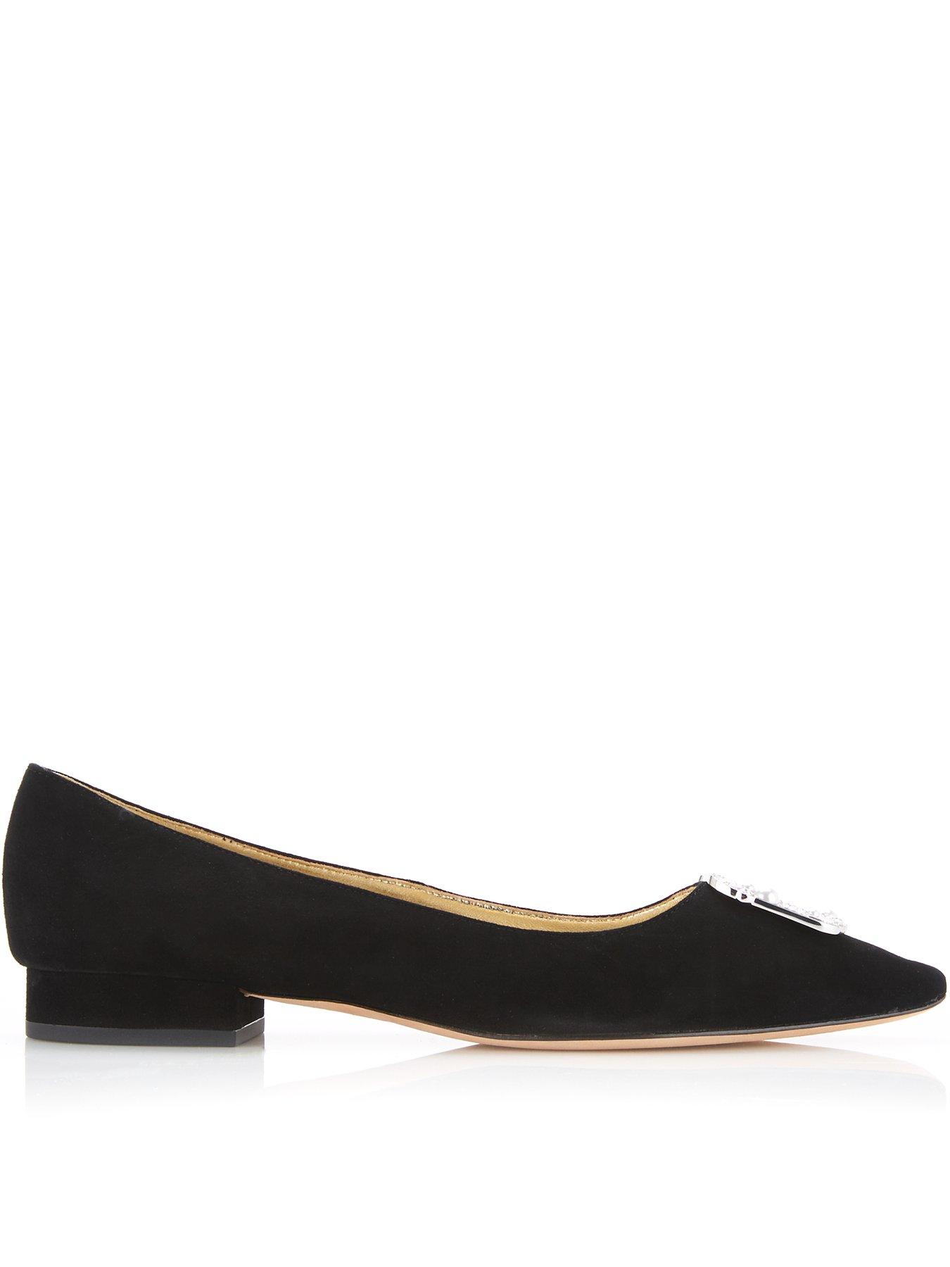 Kate Spade New York Buckle Detail Flat Ballet Shoes - Black 