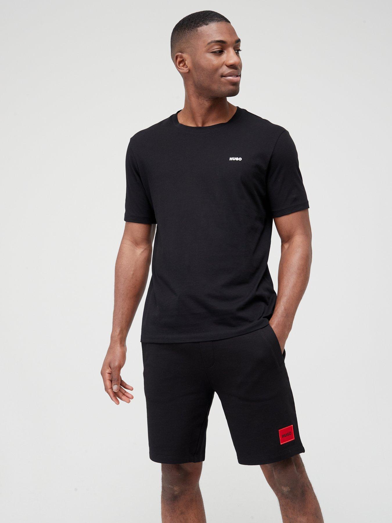 HUGO Dero Small Logo T-Shirt, Black, Size 2Xl, Men