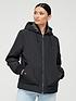  image of v-by-very-hooded-bomber-jacket-black