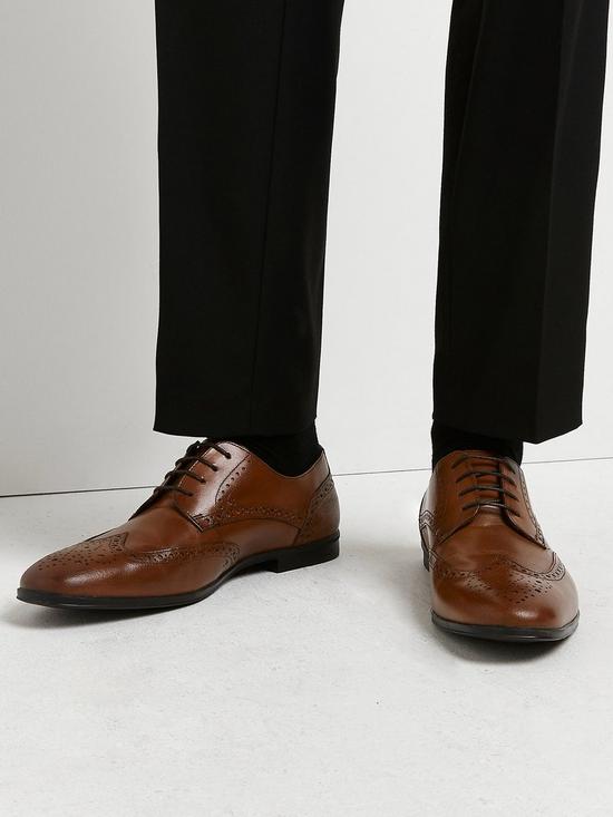 stillFront image of river-island-lace-up-brogue-derby-shoes-brown