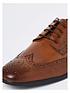  image of river-island-lace-up-brogue-derby-shoes-brown