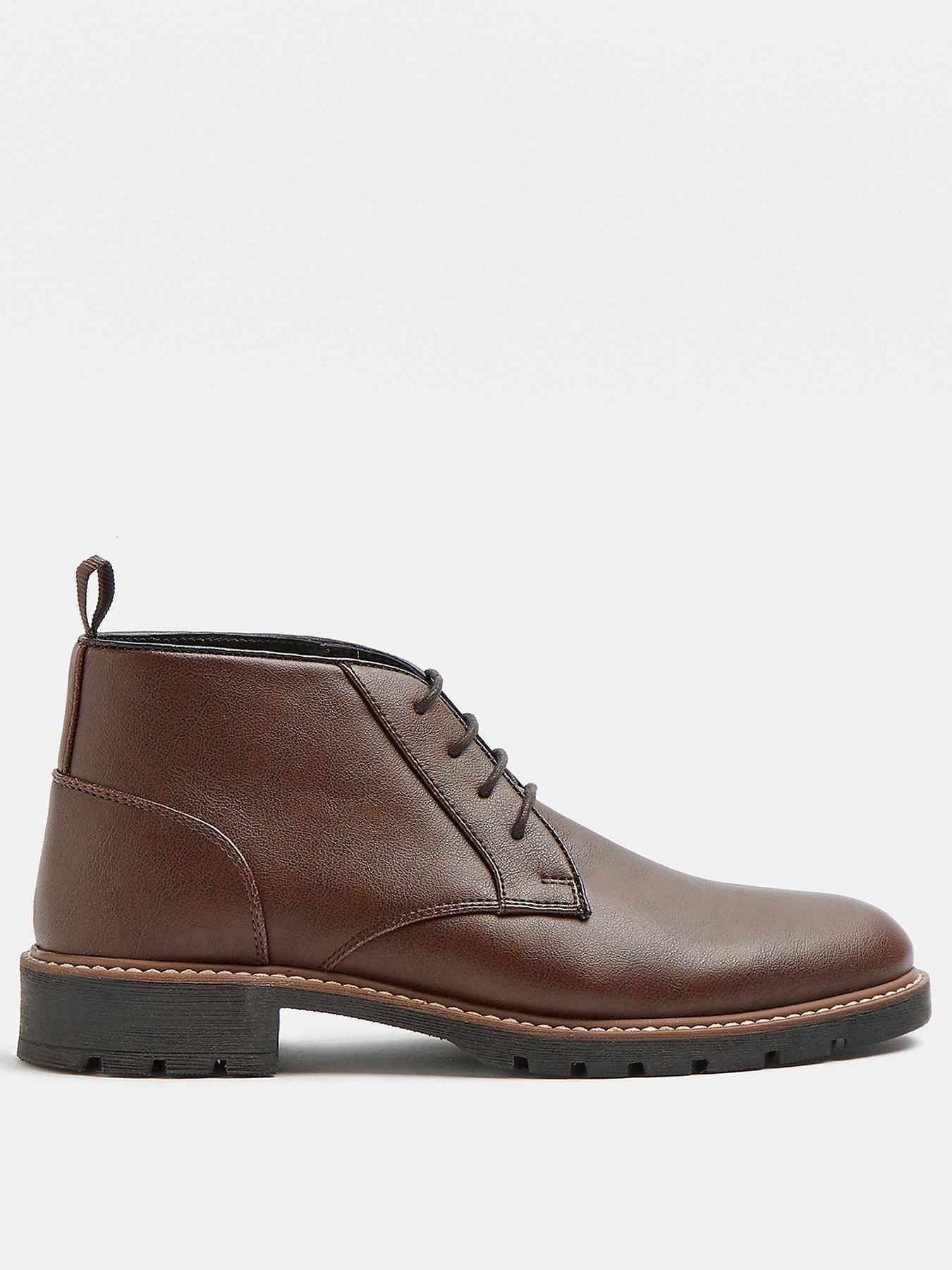 Men Lace Up Chukka Boots - Brown