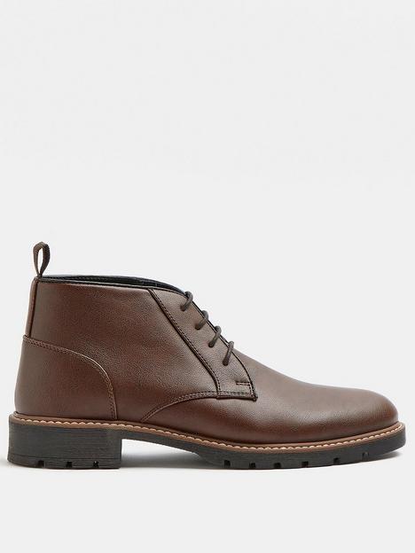 river-island-lace-up-chukka-boots-brown
