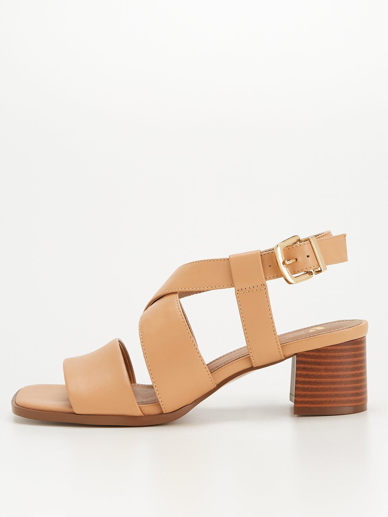 wide fit nude sandals