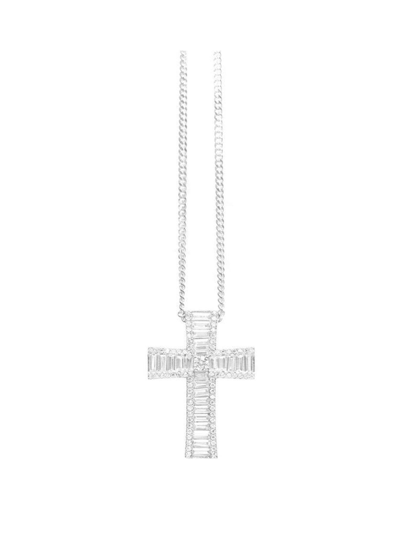 Diamonds on sale cross necklace