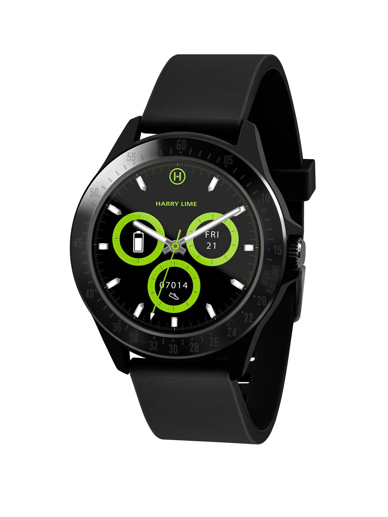 Product photograph of Harry Lime Fashion Smart Watch In Black Ha07-2002 from very.co.uk