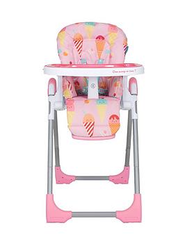 Product photograph of Cosatto Noodle 0 Highchair With Newborn Recline - Ice Ice Baby from very.co.uk