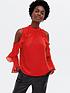 new-look-red-frill-cold-shoulder-blousefront