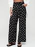  image of v-by-very-tie-waist-printed-trousers-spot