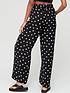  image of v-by-very-tie-waist-printed-trousers-spot