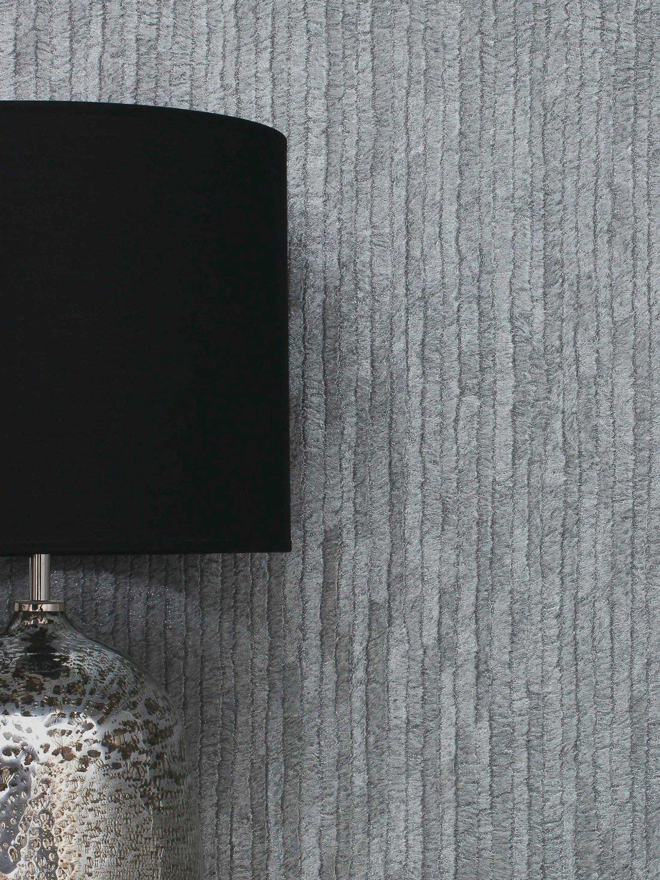 Fine Decor Bergamo Leather Texture Silver/dark Grey