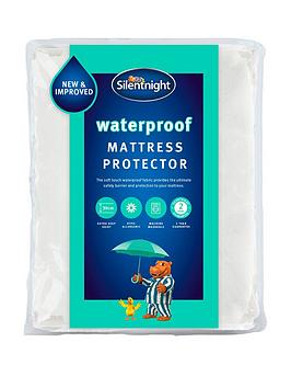 Product photograph of Silentnight Waterproof Mattress Protector - White from very.co.uk