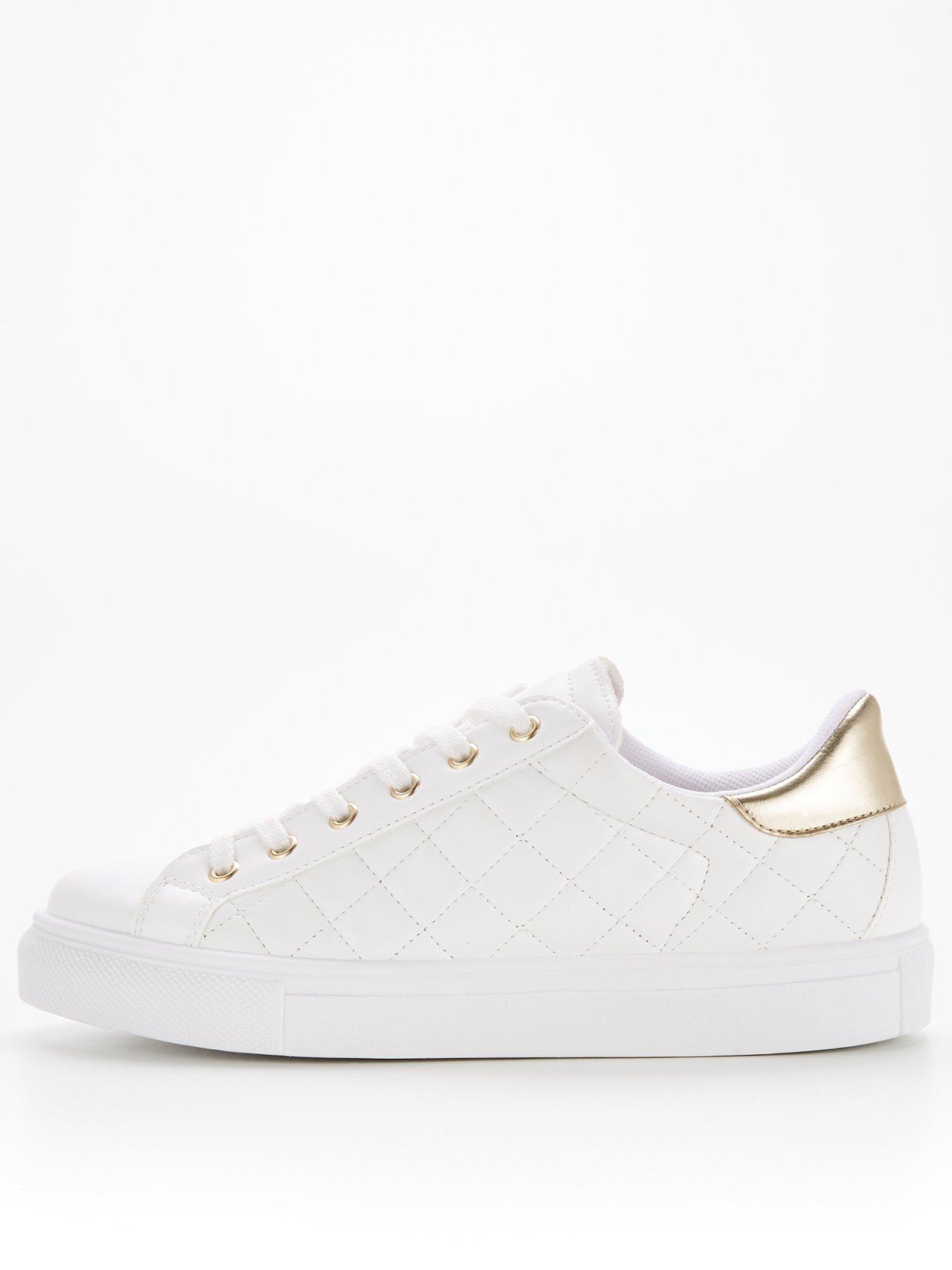 Women Quilted Lace Up Trainer