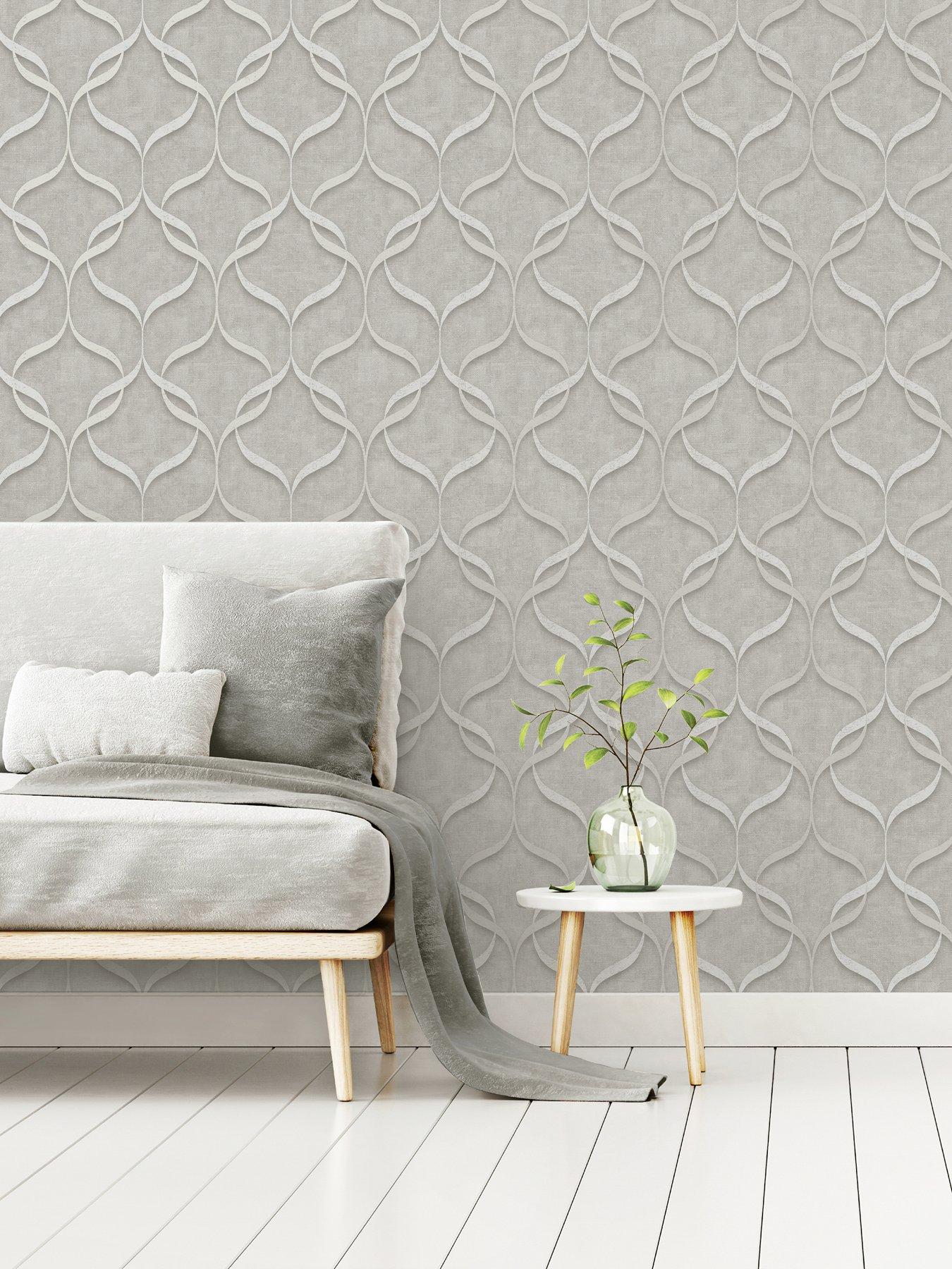 undefined Milano Wave Wallpaper - Grey
