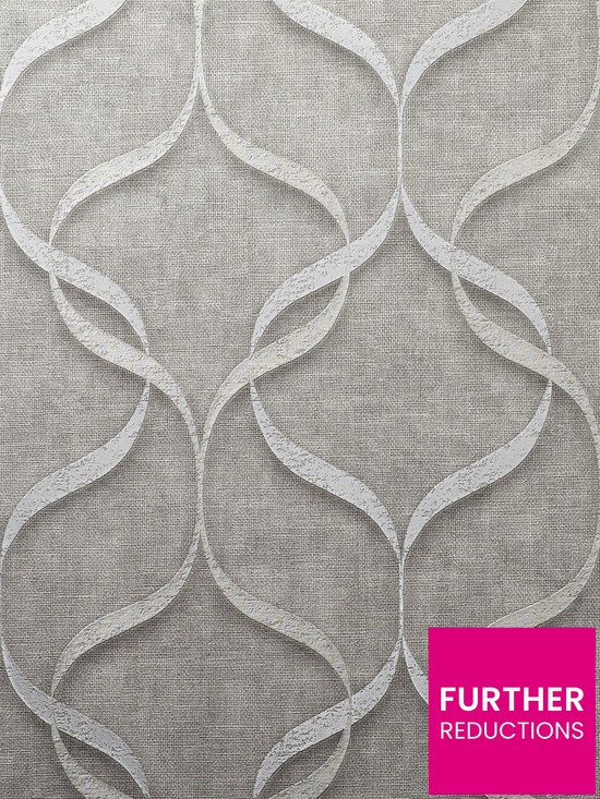 front image of fine-dcor-milano-wave-wallpaper-grey