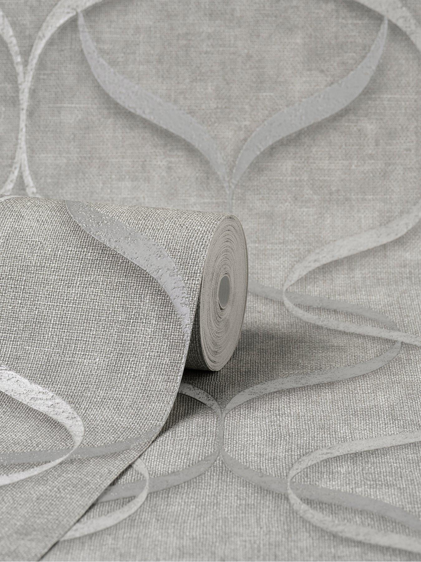 Image 3 of 5 of Fine Decor Milano Wave Wallpaper - Grey