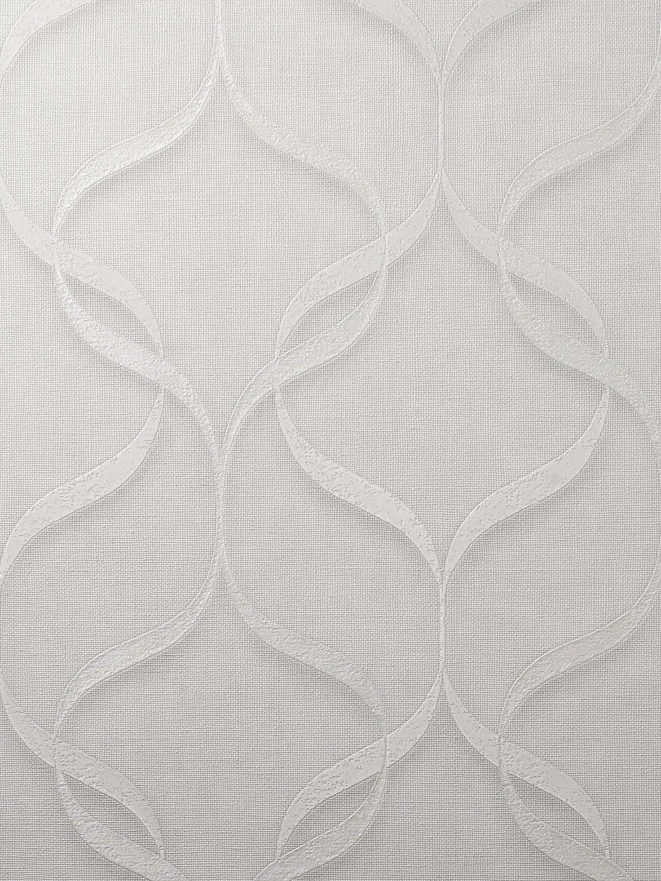 Product photograph of Fine D Cor Milano Wave Wallpaper - Off-white from very.co.uk