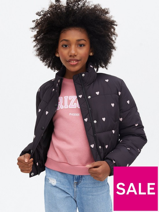 front image of new-look-915-heart-print-padded-jacket-black