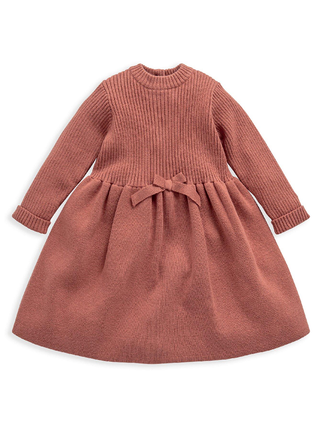 Baby Clothes Baby Girls Knitted Dress - Pink