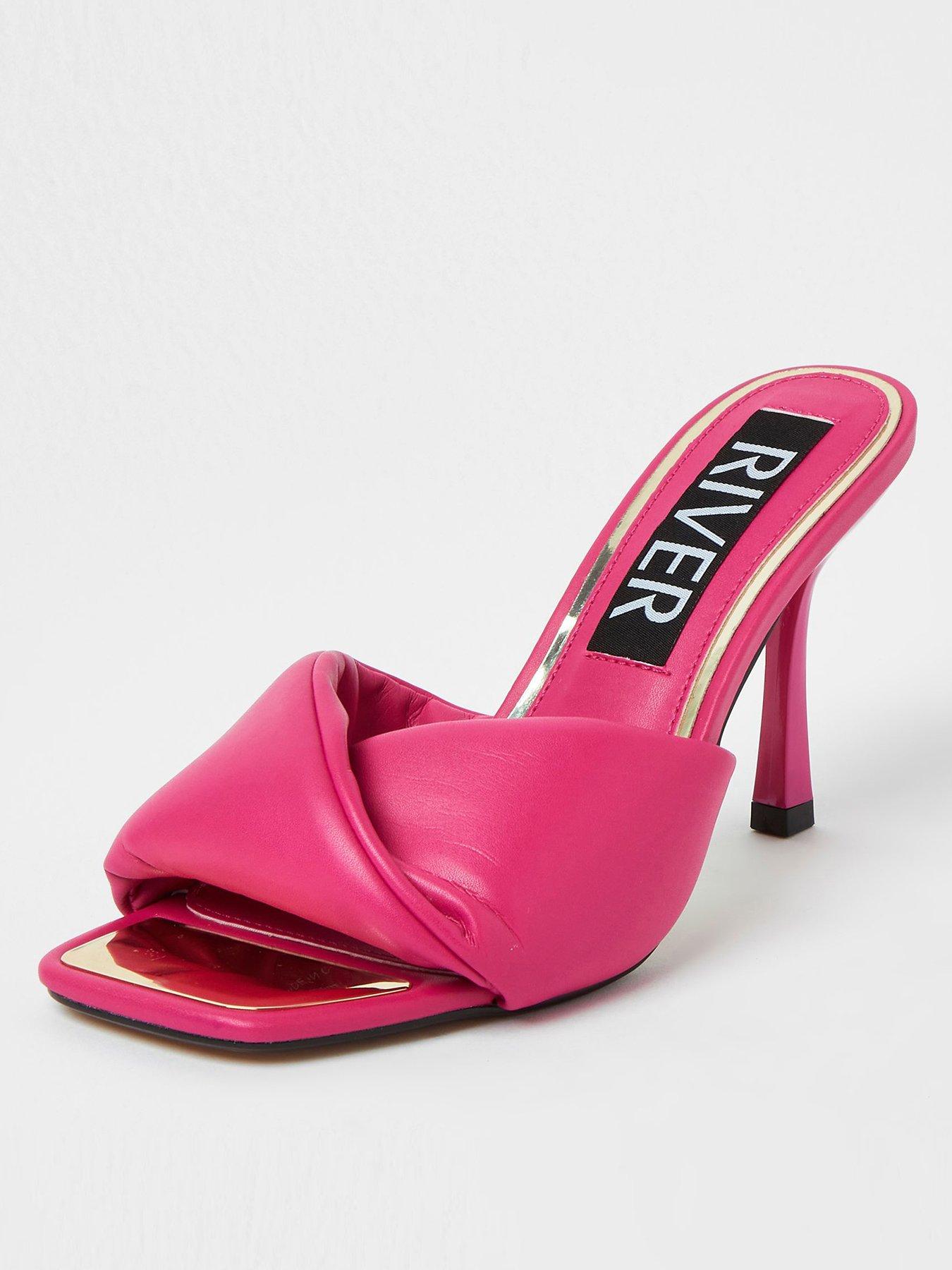 ladies hot pink sandals