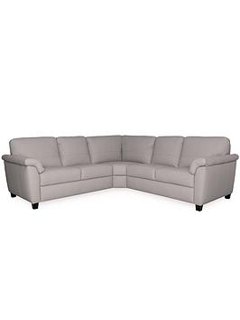 Product photograph of Very Home Arizona Leather Corner Sofa from very.co.uk