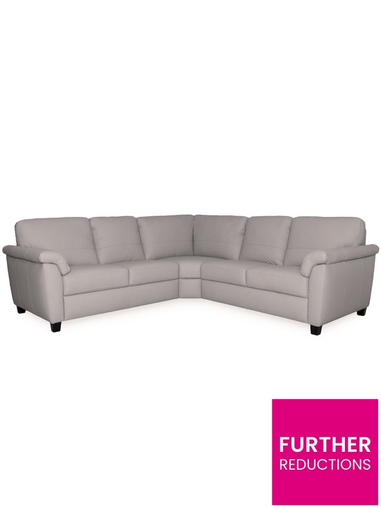 front image of arizona-leather-corner-sofa